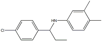 N-[1-(4-chlorophenyl)propyl]-3,4-dimethylaniline,,结构式