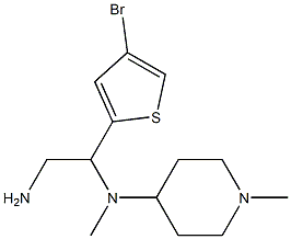 N-[2-amino-1-(4-bromothiophen-2-yl)ethyl]-N,1-dimethylpiperidin-4-amine,,结构式
