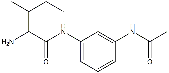 N-[3-(acetylamino)phenyl]-2-amino-3-methylpentanamide Struktur