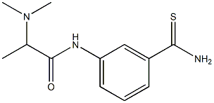 N-[3-(aminocarbonothioyl)phenyl]-2-(dimethylamino)propanamide Structure