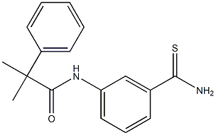 N-[3-(aminocarbonothioyl)phenyl]-2-methyl-2-phenylpropanamide Struktur