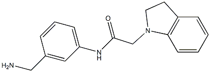 N-[3-(aminomethyl)phenyl]-2-(2,3-dihydro-1H-indol-1-yl)acetamide