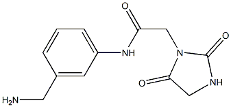 N-[3-(aminomethyl)phenyl]-2-(2,5-dioxoimidazolidin-1-yl)acetamide Structure