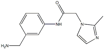 N-[3-(aminomethyl)phenyl]-2-(2-methyl-1H-imidazol-1-yl)acetamide Struktur