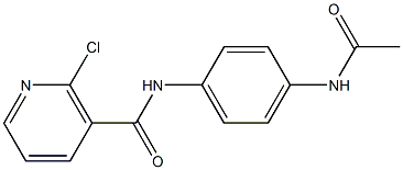 N-[4-(acetylamino)phenyl]-2-chloronicotinamide Structure