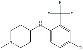 N-[4-chloro-2-(trifluoromethyl)phenyl]-1-methylpiperidin-4-amine,,结构式
