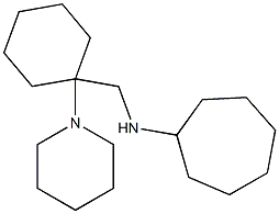 N-{[1-(piperidin-1-yl)cyclohexyl]methyl}cycloheptanamine,,结构式