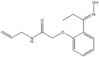 N-allyl-2-{2-[(1E)-N-hydroxypropanimidoyl]phenoxy}acetamide 结构式