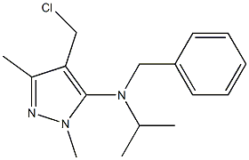N-benzyl-4-(chloromethyl)-1,3-dimethyl-N-(propan-2-yl)-1H-pyrazol-5-amine