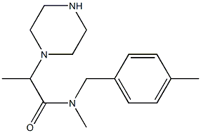  N-methyl-N-[(4-methylphenyl)methyl]-2-(piperazin-1-yl)propanamide
