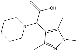 piperidin-1-yl(1,3,5-trimethyl-1H-pyrazol-4-yl)acetic acid Structure