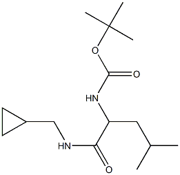tert-butyl 1-{[(cyclopropylmethyl)amino]carbonyl}-3-methylbutylcarbamate Structure