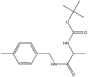 tert-butyl 1-methyl-2-[(4-methylbenzyl)amino]-2-oxoethylcarbamate 结构式