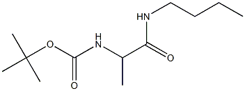 tert-butyl 2-(butylamino)-1-methyl-2-oxoethylcarbamate Struktur