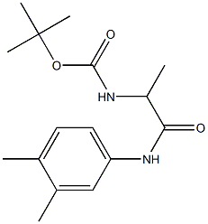 tert-butyl 2-[(3,4-dimethylphenyl)amino]-1-methyl-2-oxoethylcarbamate Structure