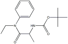 tert-butyl 2-[ethyl(phenyl)amino]-1-methyl-2-oxoethylcarbamate Structure