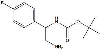 tert-butyl 2-amino-1-(4-fluorophenyl)ethylcarbamate Struktur