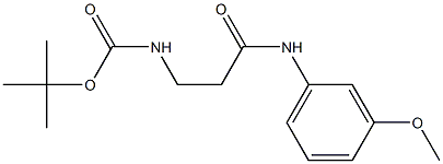 tert-butyl 3-[(3-methoxyphenyl)amino]-3-oxopropylcarbamate 结构式
