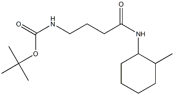 tert-butyl 4-[(2-methylcyclohexyl)amino]-4-oxobutylcarbamate Struktur