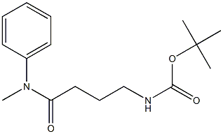 tert-butyl 4-[methyl(phenyl)amino]-4-oxobutylcarbamate 化学構造式