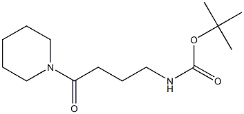 tert-butyl 4-oxo-4-piperidin-1-ylbutylcarbamate Struktur