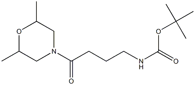 tert-butyl N-[4-(2,6-dimethylmorpholin-4-yl)-4-oxobutyl]carbamate