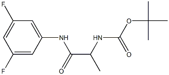 tert-butyl N-{1-[(3,5-difluorophenyl)carbamoyl]ethyl}carbamate Structure