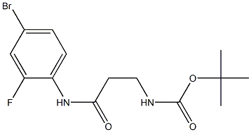 tert-butyl N-{2-[(4-bromo-2-fluorophenyl)carbamoyl]ethyl}carbamate 结构式