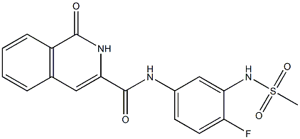  3-Isoquinolinecarboxamide,  N-[4-fluoro-3-[(methylsulfonyl)amino]phenyl]-1,2-dihydro-1-oxo-