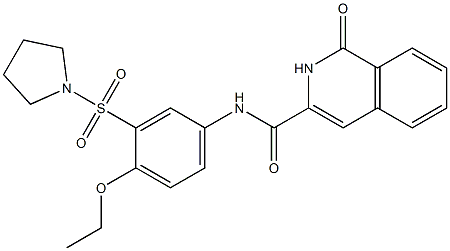  3-Isoquinolinecarboxamide,  N-[4-ethoxy-3-(1-pyrrolidinylsulfonyl)phenyl]-1,2-dihydro-1-oxo-