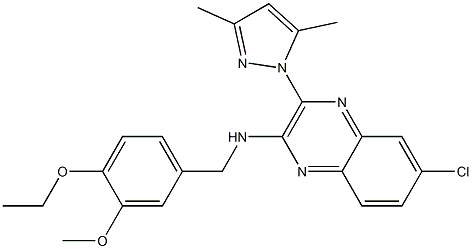 2-Quinoxalinamine,  6-chloro-3-(3,5-dimethyl-1H-pyrazol-1-yl)-N-[(4-ethoxy-3-methoxyphenyl)methyl]-