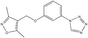 1H-Tetrazole,  1-[3-[(3,5-dimethyl-4-isoxazolyl)methoxy]phenyl]-,,结构式