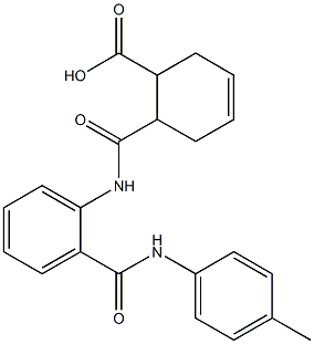 6-{[2-(4-toluidinocarbonyl)anilino]carbonyl}-3-cyclohexene-1-carboxylic acid Structure
