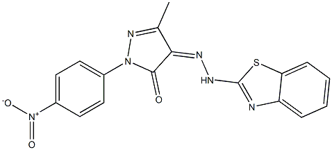 1-{4-nitrophenyl}-3-methyl-1H-pyrazole-4,5-dione 4-(1,3-benzothiazol-2-ylhydrazone)