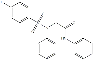 2-[[(4-fluorophenyl)sulfonyl](4-methylphenyl)amino]-N-phenylacetamide Structure