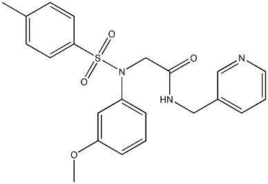2-{3-methoxy[(4-methylphenyl)sulfonyl]anilino}-N-(3-pyridinylmethyl)acetamide|