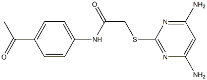 N-(4-acetylphenyl)-2-[(4,6-diamino-2-pyrimidinyl)sulfanyl]acetamide