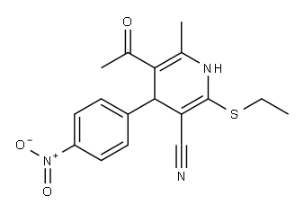 5-acetyl-2-(ethylsulfanyl)-4-{4-nitrophenyl}-6-methyl-1,4-dihydropyridine-3-carbonitrile