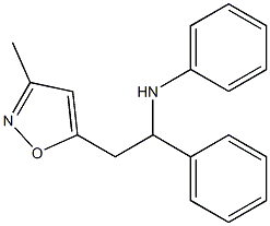 N-[2-(3-methyl-5-isoxazolyl)-1-phenylethyl]-N-phenylamine Structure