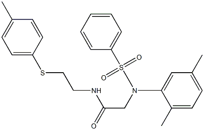  2-[(2,5-dimethylphenyl)(phenylsulfonyl)amino]-N-{2-[(4-methylphenyl)sulfanyl]ethyl}acetamide