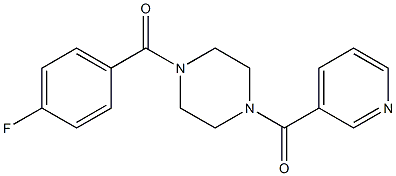 1-(4-fluorobenzoyl)-4-(3-pyridinylcarbonyl)piperazine Structure