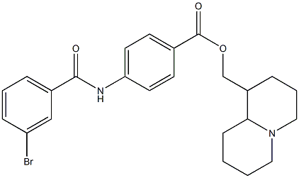 octahydro-2H-quinolizin-1-ylmethyl 4-[(3-bromobenzoyl)amino]benzoate Structure