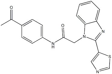N-(4-acetylphenyl)-2-[2-(1,3-thiazol-5-yl)-1H-benzimidazol-1-yl]acetamide