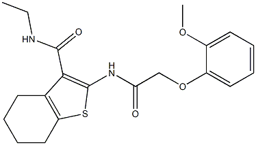 N-ethyl-2-{[(2-methoxyphenoxy)acetyl]amino}-4,5,6,7-tetrahydro-1-benzothiophene-3-carboxamide|