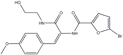 5-bromo-N-[1-{[(2-hydroxyethyl)amino]carbonyl}-2-(4-methoxyphenyl)vinyl]-2-furamide