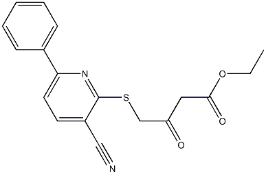  ethyl 4-[(3-cyano-6-phenyl-2-pyridinyl)sulfanyl]-3-oxobutanoate