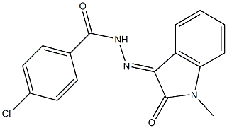 4-chloro-N'-(1-methyl-2-oxo-1,2-dihydro-3H-indol-3-ylidene)benzohydrazide