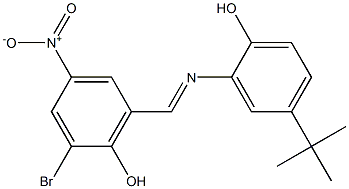 2-bromo-6-{[(5-tert-butyl-2-hydroxyphenyl)imino]methyl}-4-nitrophenol