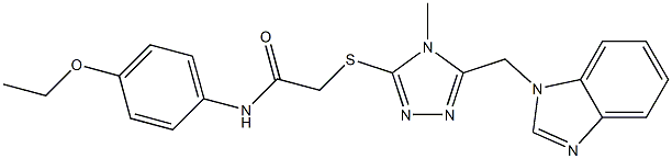 2-{[5-(1H-benzimidazol-1-ylmethyl)-4-methyl-4H-1,2,4-triazol-3-yl]sulfanyl}-N-[4-(ethyloxy)phenyl]acetamide