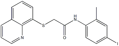  N-(4-iodo-2-methylphenyl)-2-(8-quinolinylsulfanyl)acetamide